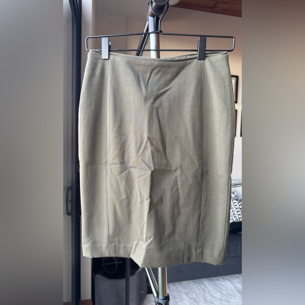 H&M Olive Pencil Skirt